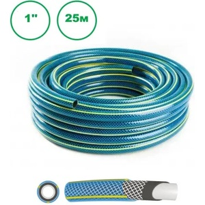 POLIX Градински маркуч 4-слоен bluebos plus 4 слоя, 8-24 bar, 1", 25м (3473009)