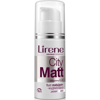 Lirene City Matt fluid 203 Smoothing Bright fluidní make-up s matujícím účinkem 30 ml