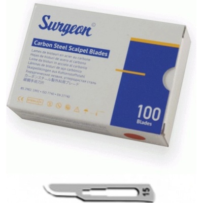 Čepelka skalpelová SURGEON č. 15 sterilní 1 ks