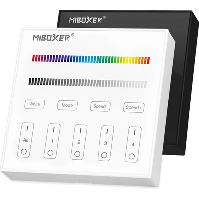 LED Solution Mi-Light RF Nástěnný dálkový ovladač pro RGB+RGBW LED pásky, 4-kanálový Barva: Černá B3-B