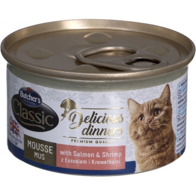Butcher's Classic Delicious Dinners s lososom a krevetami 85 g