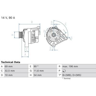 Alternátor BOSCH 0 986 086 870