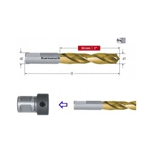Karnasch Свредло спирално, за държач, HSS-Co TIN (Ø 2.5 - Ø 12.0) (283)