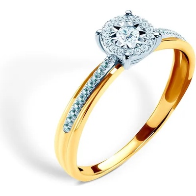 SAVICKI Годежен пръстен Savicki: двуцветно злато, диаманти