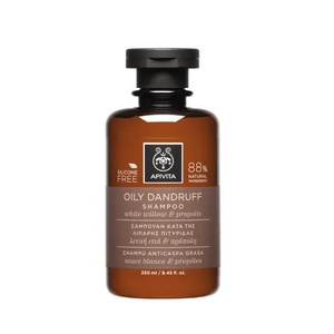 APIVITA Шампоан против пърхот за мазна коса с прополис , Apivita Oily Dandruff Shampoo with White Willow & Propolis 250ml
