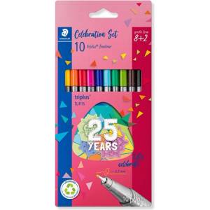 STAEDTLER Fineliner Triplus 0, 3мм 25 бр. асортимент (8+2) (334 BK10TA)