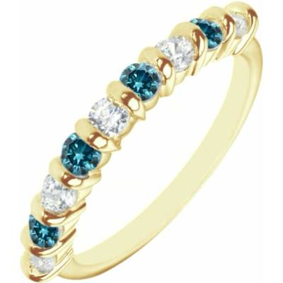 Eppi Eternity prsteň s modrými a bielymi diamantmi Zinnia R34702