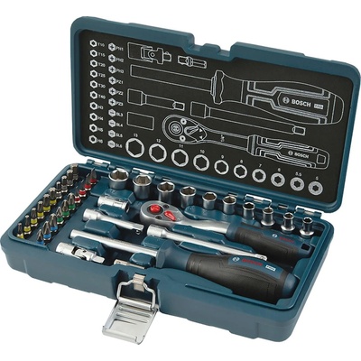 BOSCH Súprava rační 1/4“, 37 ks 1600A03AC7