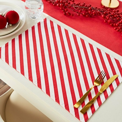 Catherine Lansfield Látkové prestieranie Candy Cane 4 ks 30x46 cm