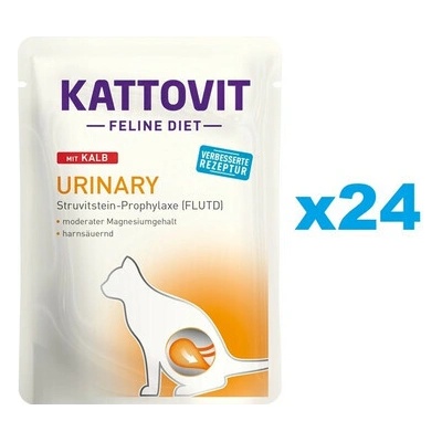 Kattovit Feline Diet Urinary s teľacím 24 x 85 g