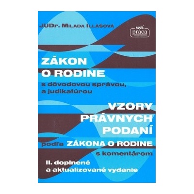 Zákon o rodine s dôvodovou správou, a judikatúrou Vzory právních podání