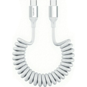 4smarts Спирален кабел 4smarts 4smarts USB-C за USB-C 100W, бял (4SM000022)