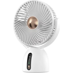 EUROLAMP Презареждаем настолен вентилатор 5W/5V 1200 mAh бял (EU0698)