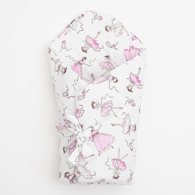 NEW BABY zavinovačka WRAP biela ružová