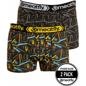 Meatfly мъжки боксерки Balboa Boxershorts Double Pack Tools | Черна | Размер Meatfly | Cheren | МЪЖЕ | S