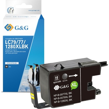 Compatible Глава за BROTHER - Black LC-1280XLBK - G&G (NP-B-0079XLBK)