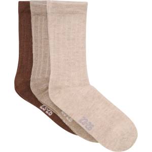 Minymo Детски спортни чорапи Minymo Kid's Wool Socks Rib 3-Pack Sports socks - Silver Mink Melange - размер 15-18 (EU) (207-0521-0311)