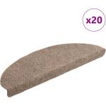 vidaXL Изтривалки за стълби, самозалепващи се, 20 бр. , 65x21x4 см, бежови, полукръгли, големи (3365652)