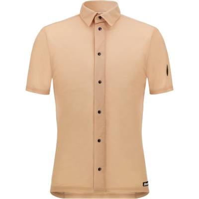 Santini Мъжка фланелка с къс ръкав за колоездене Santini Gravel Technical Shirt Cycling jersey - Beige - размер XS (056-3450-0112)