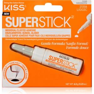 KISS Superstick Glue лепило за изкуствени мигли Clear 6.5 гр