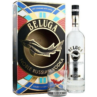 Beluga Noble Rocks 40% 1 l (dárkové balení 1 sklenice)