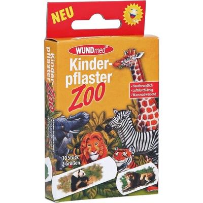 WUNDMED Voděodolné dětské náplasti ZOO (10 ks)