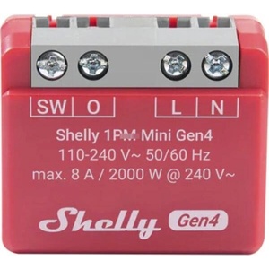 Shelly Смарт реле Shelly - 1PM Mini Gen4, Wi-Fi, с ватметър, червено (3800238070809)