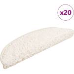 vidaXL Изтривалки за стълби, 20 бр. , 56x17x3 см, бели, полукръгли (3365843)