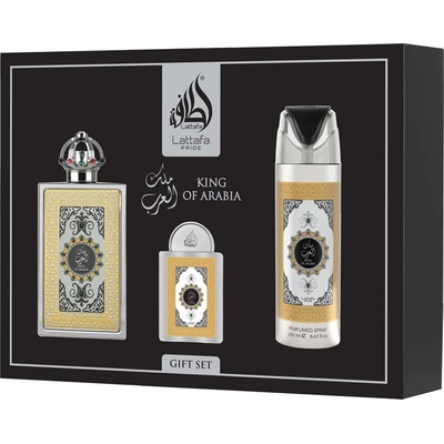 LATTAFA Pride King Of Arabia комплект Парфюмна вода 100 ml + Парфюмна вода 20 ml + Дезодорант 200 m