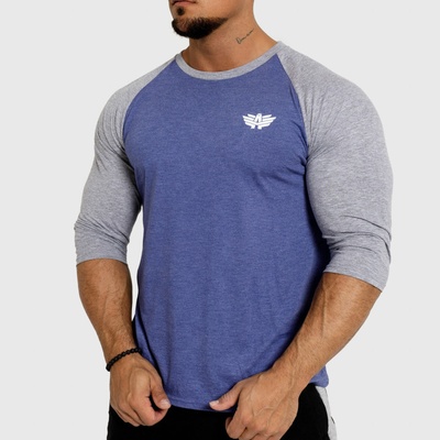 Iron Aesthetics pánske 3/4 tričko Raglan blue grey modré