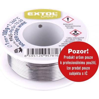 Extol cín pájecí, Ř1mm, 100g, EXTOL CRAFT; 9945