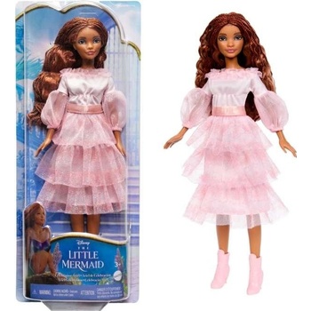 Mattel Disney Princess Malá mořská víla Ariel v růžových šatech HPD90