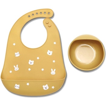 Lorelli СИЛИКОНОВ СЕТ ЗА ХРАНЕНЕ 2ЧАСtИ natural yellow (3800166114026)