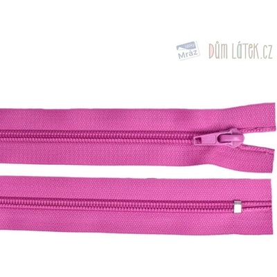 Zips špirálový 6 mm nedeliteľný 25 cm svetle cyklámenová