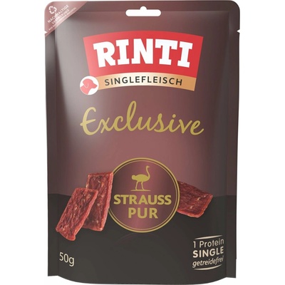 Rinti Singlefleisch Exclusive Snack Čisté pštrosí maso 6 x 50 g