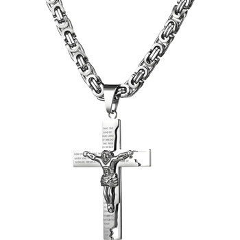 HARAHU Мъжки колие gr-32542 - Сребърно / 70см kp32542 (gr-32542)