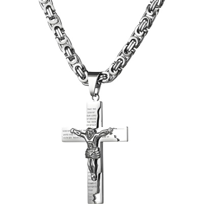 HARAHU Мъжки колие gr-32542 - Сребърно / 70см kp32542 (gr-32542)