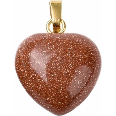 Nefertitis Avanturín sluneční přívěsek Srdíčko NF36187