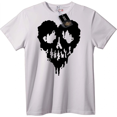 NOONEBRAND Тениска Мастилен Череп - 7XL, White