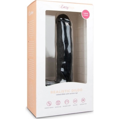 Easytoys přísavkový velký dildo s varlaty 29,5 cm černý
