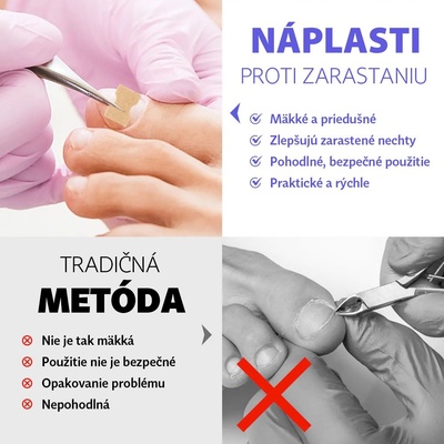 Wellife Náplasti proti zarastaniu nechtov 100 ks
