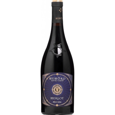 Piccini Memoro Quattro Elementi Merlot 13,5% 0,75 l (čistá fľaša)