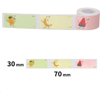 NIIMBOT A2A78838401, 30x70mm, 110 бр, Плод, цветен самозалепващи се етикети (A2A78838401)