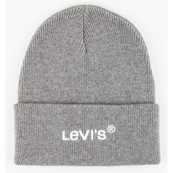 Levi's Red Batwing beanie Zimní čepice 5548-0005 Šedá
