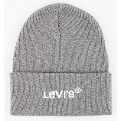 Levi's Red Batwing Beanie Zimní čepice 5548-0005 Šedá