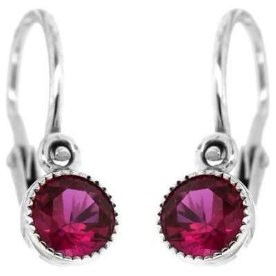 Zlatnictví U Kostela dětské zlaté náušnice s červeným kamínkem 1520