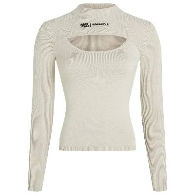 Блуза Karl lagerfeld jeans A4W18013 high neck sweater - Beige (Moonstruck)