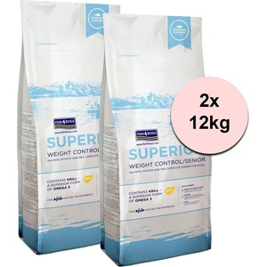 Fish4Dogs Superior Weight Control Senior Salmon 2 x 12 кг