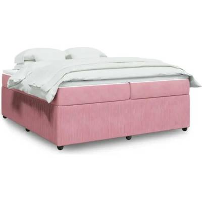 vidaXL 11461.3285667 Boxspring postel s matrací růžová samet
