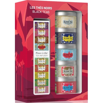 Kusmi Tea Комплект органични чайове Kusmi Black със запарка за чай 5 бр (21186A1150)
